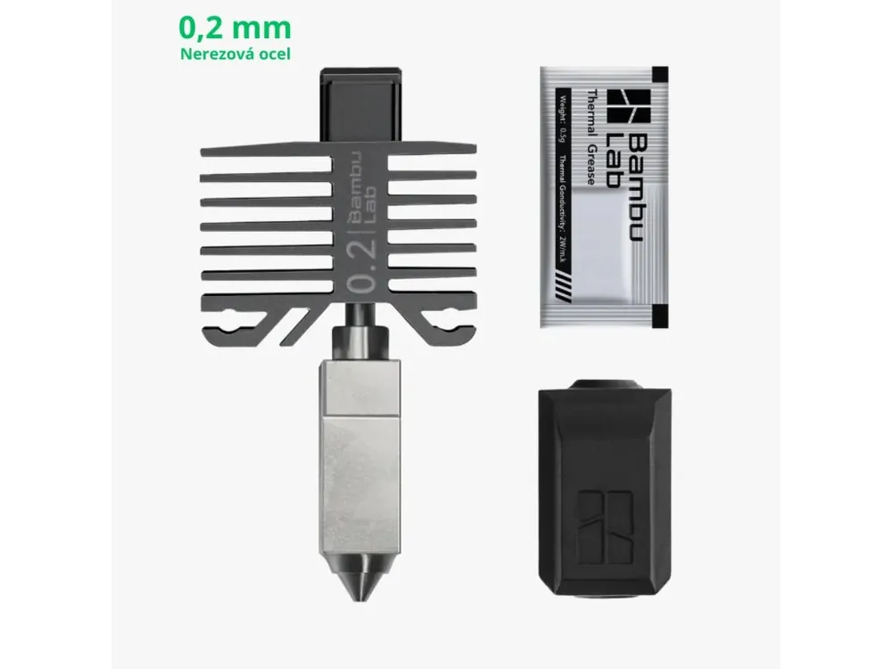 Hotend 0,2 mm pro Bambu Lab P1/S a X1C Nejprodávanější