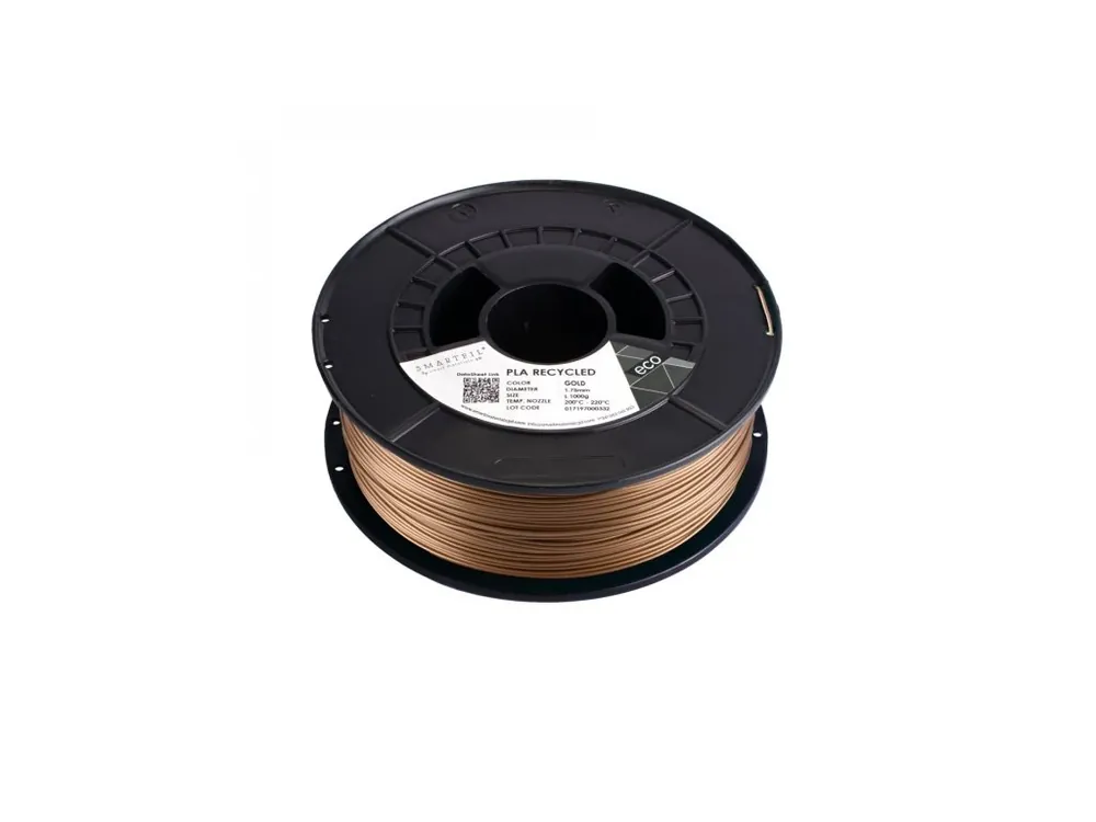 PLA filament z recyklátu zlatý 1,75 mm Smartfil 1 kg Vysoce Kvalitní