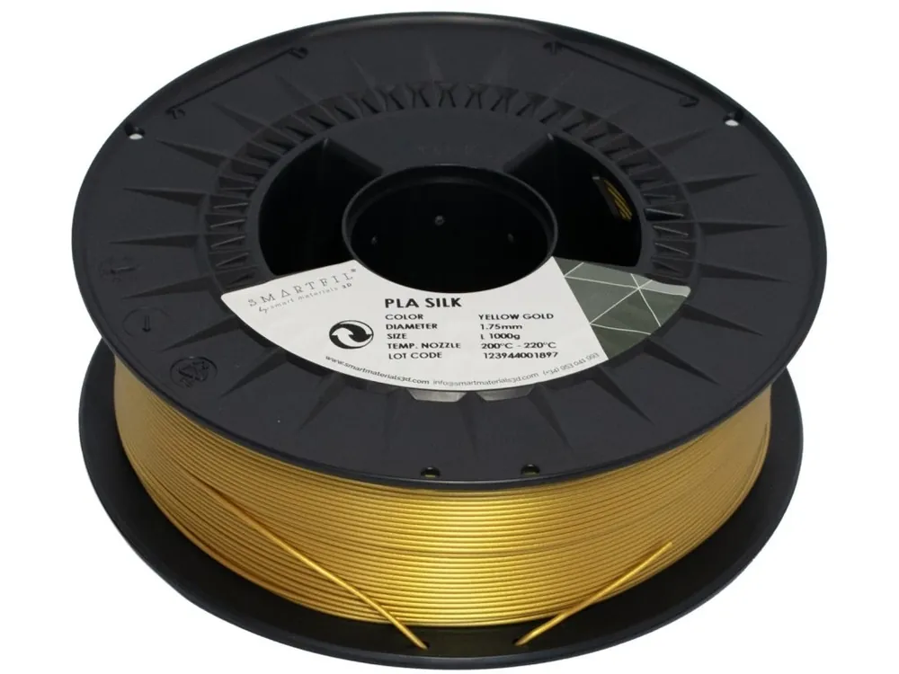 PLA SILK filament zlatý 1,75 mm Smartfil 1 kg Jen Po Omezenou Doba