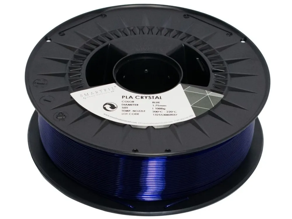 PLA filament CRYSTAL Blue 1,75 mm Smartfil 1 kg Omezená Nabídka