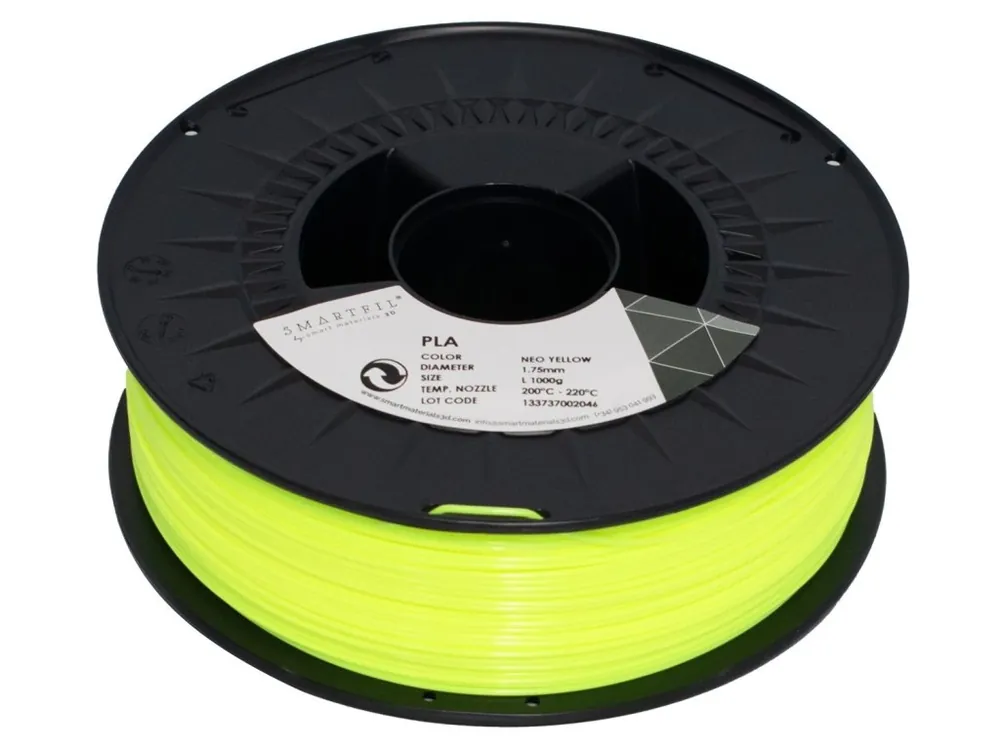 PLA filament neonově žlutý 1,75 mm Smartfil 1 kg Sezónní Sleva