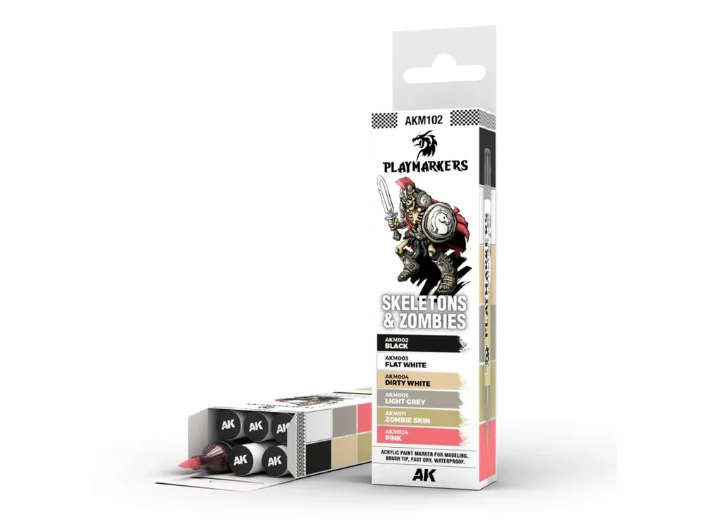 Cenově Výhodný AK PLAYMARKERS SET AKM102 SKELETONS & ZOMBIES 6 ks akrylových markerů