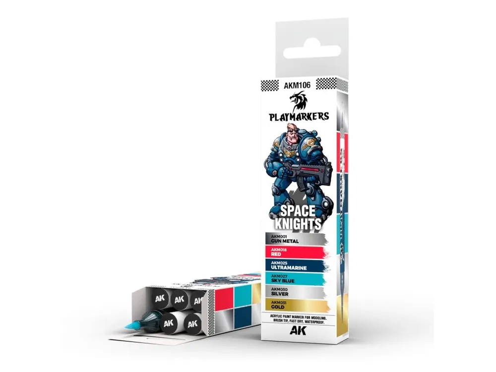 AK PLAYMARKERS SET AKM106 SPACE KNIGHTS 6 ks akrylových markerů Zlevněný