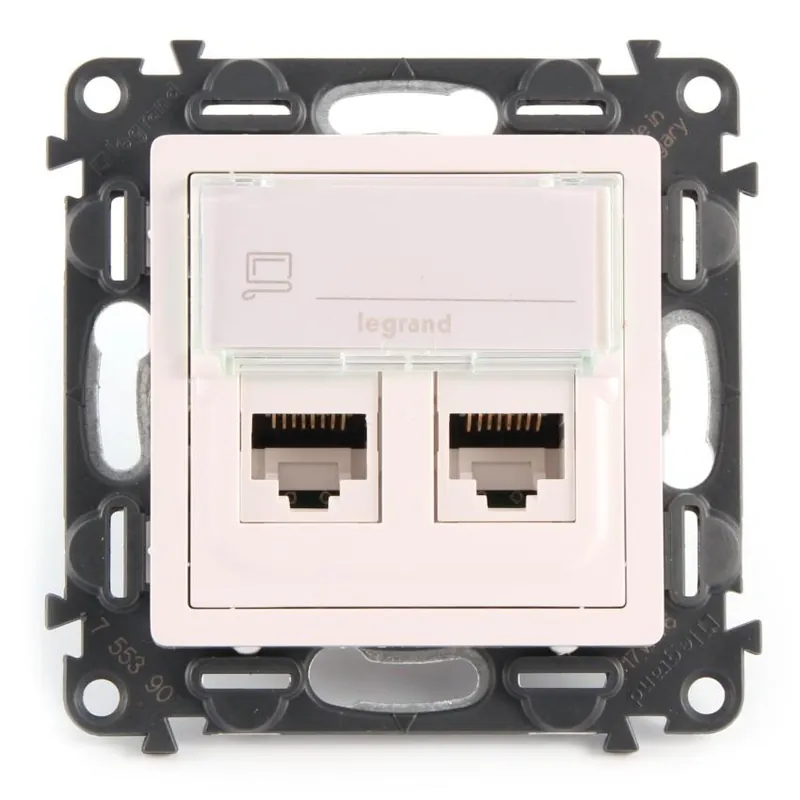Datová zásuvka Legrand Valena Life 2xRJ45 UTP cat5e LIN, 75C5UB2, bílá Vysoce Kvalitní