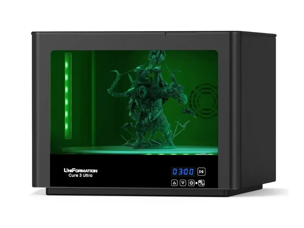 Výhodná Nabídka UniFormation Cure3 Ultra – UV vytvrzovací a sušicí komora pro resinový 3D tisk