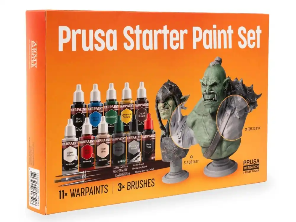 Prusa Starter Paint Set – sada akrylových barev a štětců Finální Výprodej