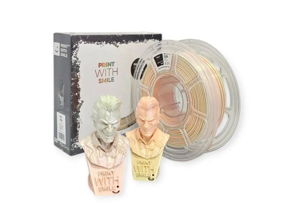 PLA SILK filament Pastel Rainbow 1,75 mm Print With Smile 1 kg Hit Sezóny