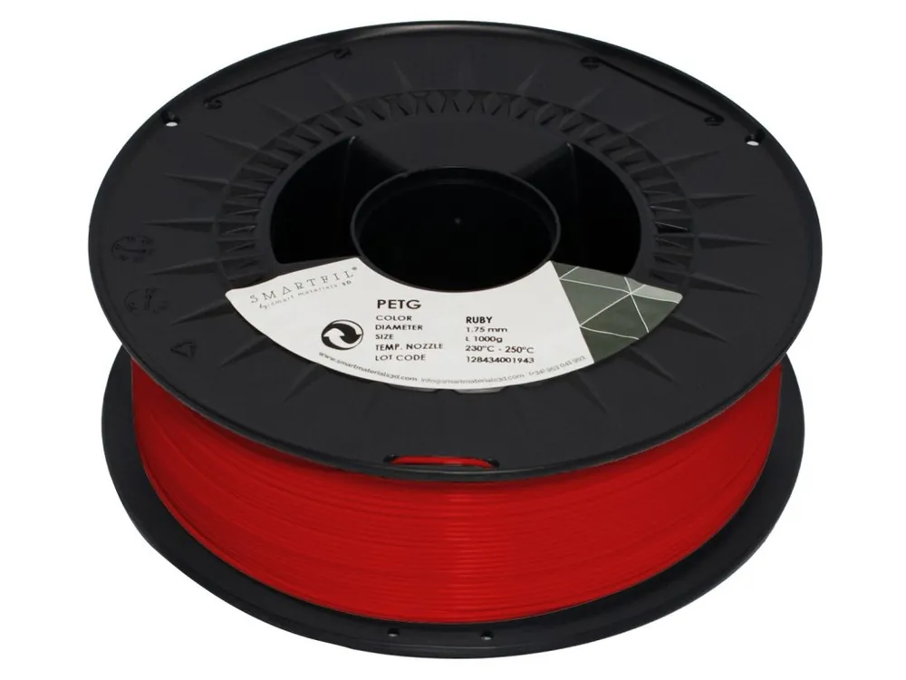 PETG filament Ruby červený 1,75 mm Smartfil 1 kg Nejlepší Volba