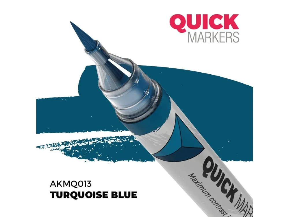Nová Kolekce AK QUICK MARKER akrylový fix AKMQ013 TURQUOISE BLUE