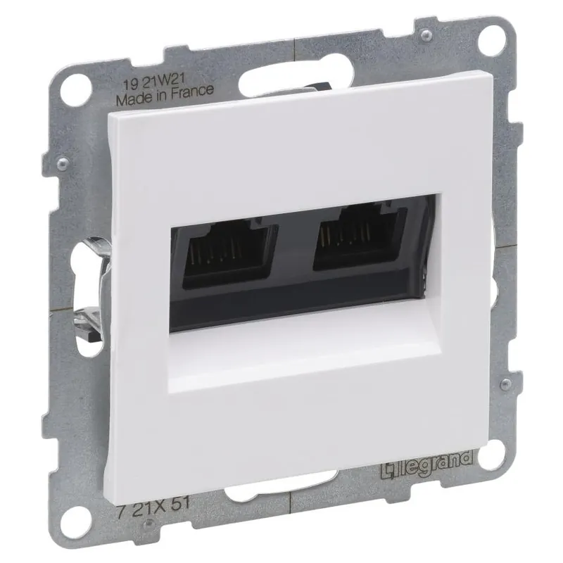 Akce Datová zásuvka 2xRJ45 cat.5e UTP modul LCS3 Legrand SUNO 721151 bílá