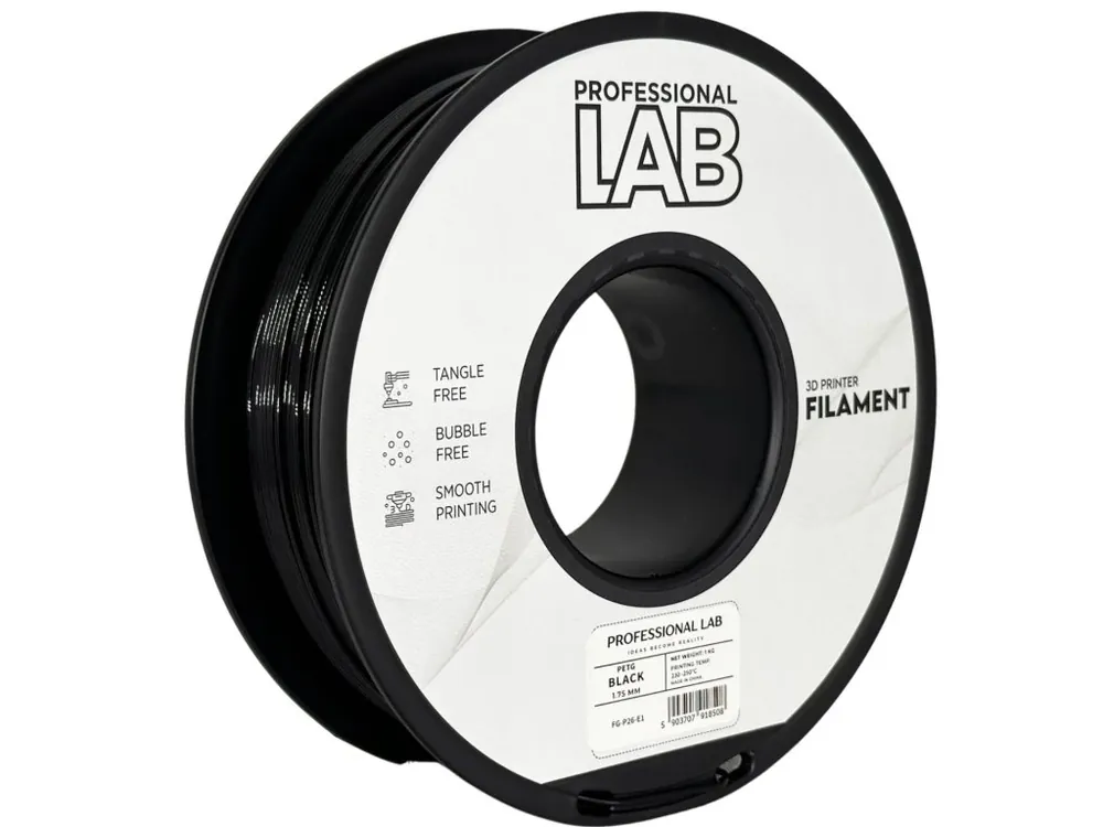 Koupit Online PETG filament 1,75 mm černý Professional Lab 1 kg
