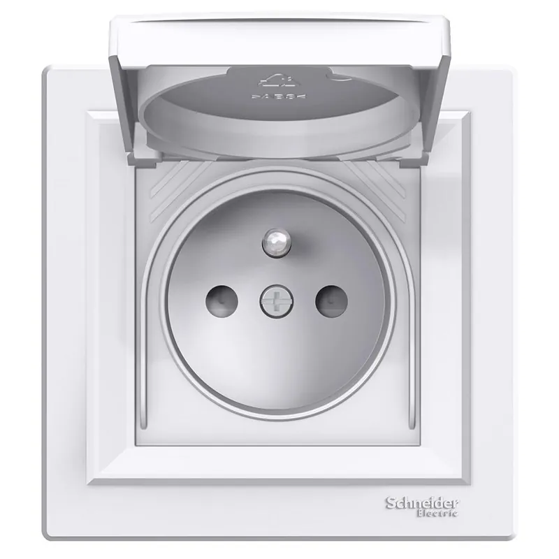 Cenová Bomba EPH2800621 Asfora - Zásuvka 2P+PE 250V 16A, clonky, IP44, bílá