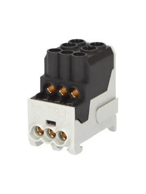 1003201 Blok pro rozdělení fází UVB 100 L S, 1pól., 101A, 1000V, černý, na DIN Zlevněný