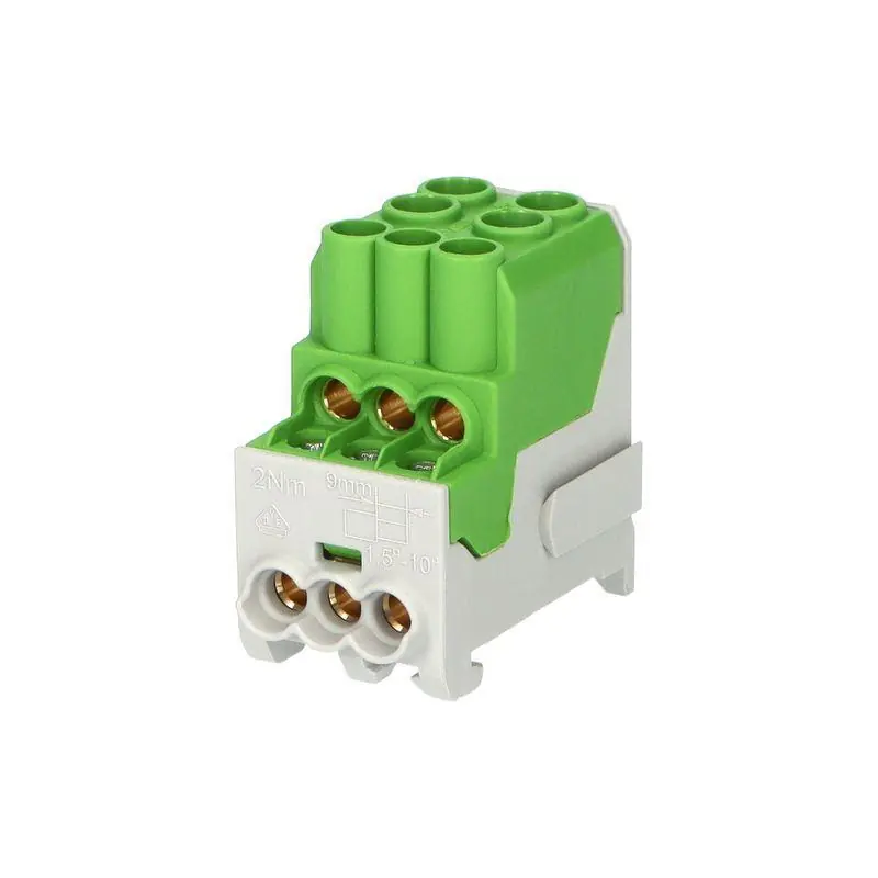 Bezpečná Platba 1003166 Blok pro rozdělení fází UVB 100 PE, 1pól., 101A, 1000V, zelený, na DIN