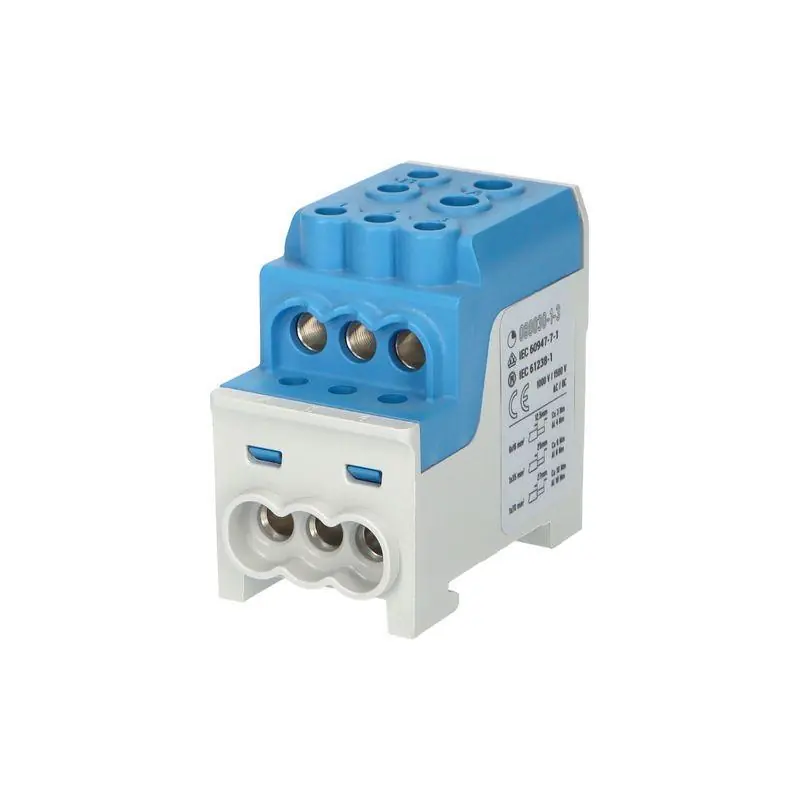 1003208 Blok pro rozdělení fází UVB 200 N, 1pól., 200A, AL/CU, 1000V, modrý, na DIN Nejlepší Cena