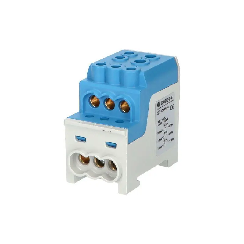 1006065 Blok pro rozdělení fází UVB 200 N, 1pól., 200A, 1000V, modrý, na DIN Sleva