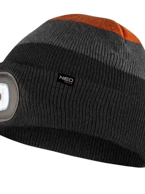 81-631 Čepice Premium s LED světlem 180lm, černo-šedo-oranžová Vrácení Zdarma