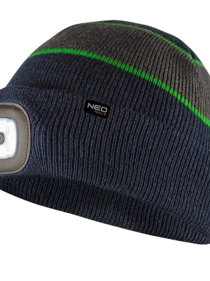 81-630 Čepice Premium s LED světlem 180 lm, modro-šedo-zelená Nejlepší Cena