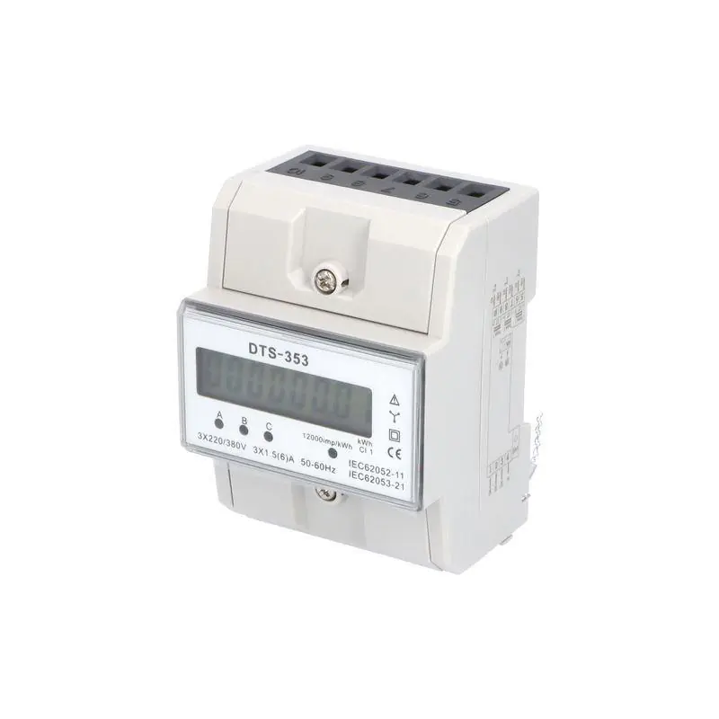 Nejprodávanější 1008970 Elektroměr DTS 353-L X/5A, 4,5mod., LCD, 3-fáz., 1-tar., podružný, nepřímé měř.