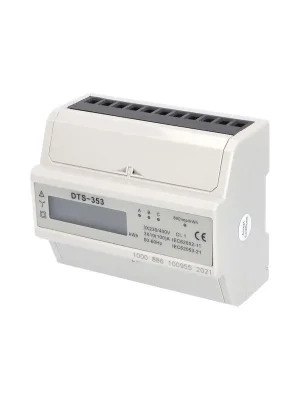 1000886 Elektroměr DTS 353-L 100A, 7mod., LCD, 3-fáz., 1-tar., podružný Autentický