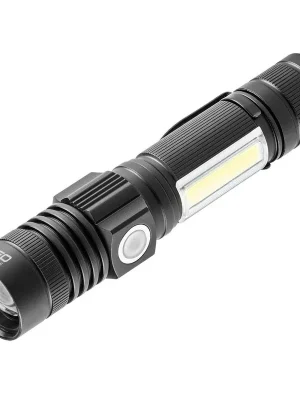 99-033 Flashlight rechargeable USB 800lm 2in1 CREE T6 LED Víkendová Akce