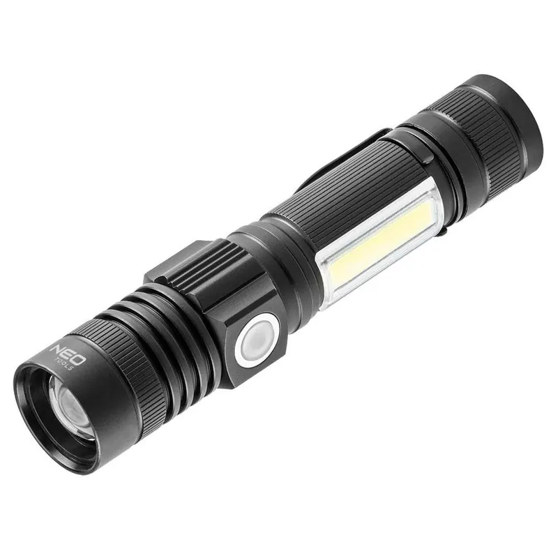 99-033 Flashlight rechargeable USB 800lm 2in1 CREE T6 LED Víkendová Akce