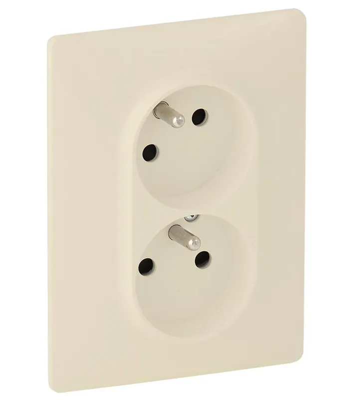Top Prodej Zásuvka 2x2P+PE s clonkami Legrand Valena Life 753286, 16A, 250V, béžová