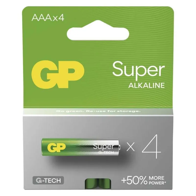 Cenově Výhodný B01114 GP alkalická baterie SUPER AAA (LR03) 4PP
