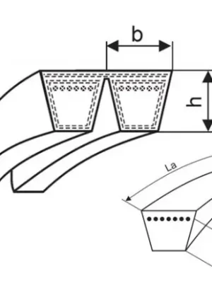 Nejlepší Cena Klínový řemen násobný 2-HB 2650 La (B 104) Rubena UniBP