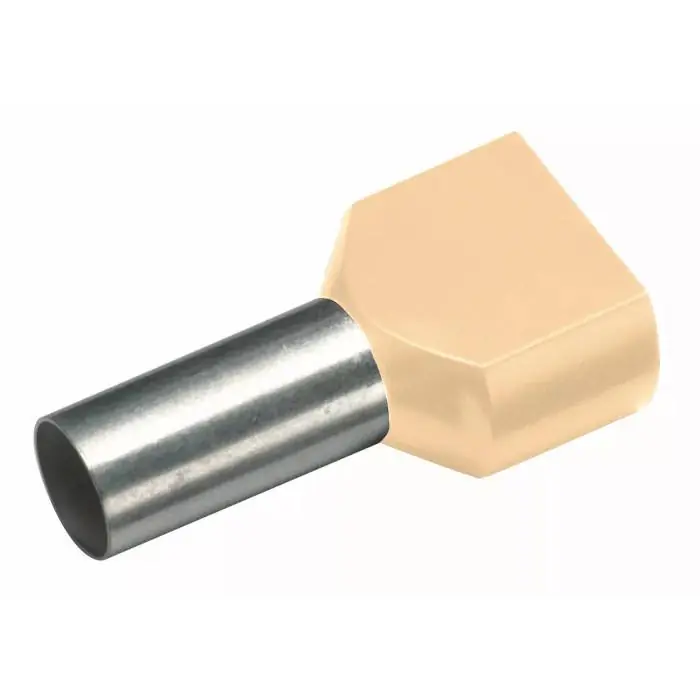 182424 Izolovaná dvojitá dutinka Cu 2 x 16/14 mm, krémová Nová Kolekce