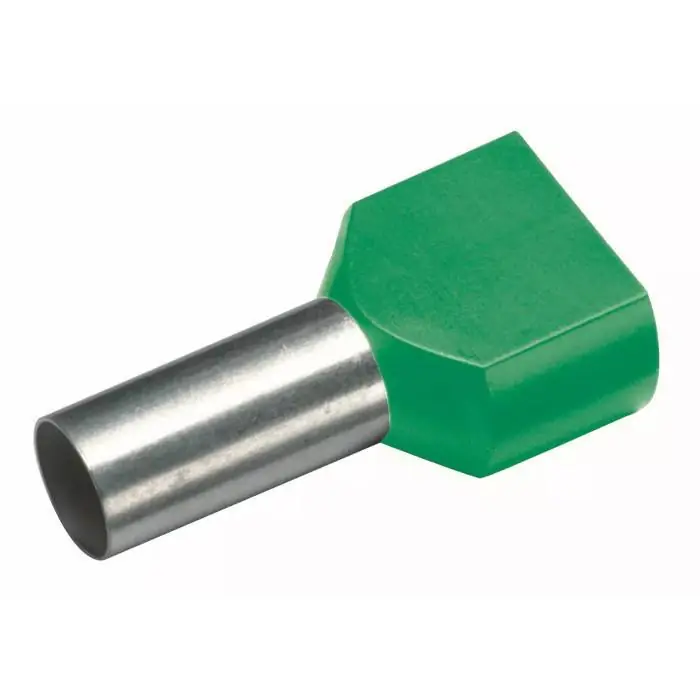 Akce 182420 Izolovaná dvojitá dutinka Cu 2 x 6/14 mm, zelená