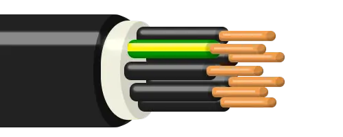 Kabel CYKY-J 7 x 1,5 Autentický