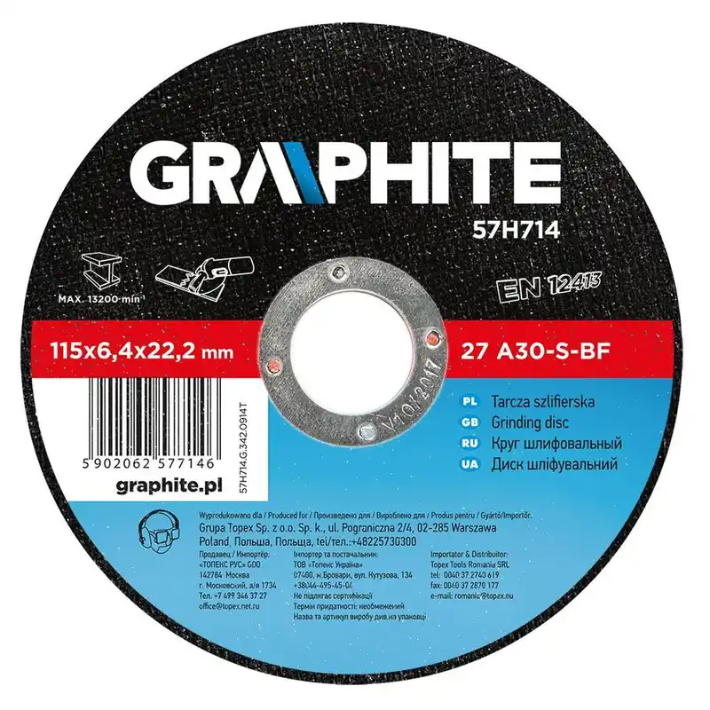 57H714 kotouč brusný na kov, 115 x 6.4 22.2 mm, 27 A30-S-BF Cenový Hit
