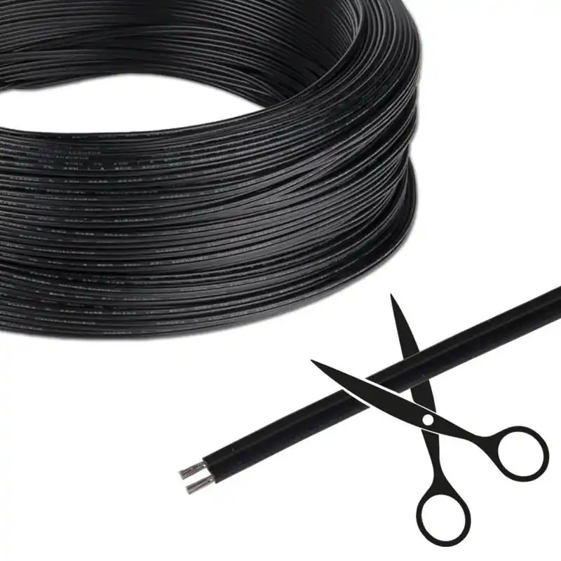 MCLED KABEL 2-ŽILOVÝ PLOCHÝ PVC AWG 20/0,52 MM2 ČERNÝ ML-733.025.37.0 Originální