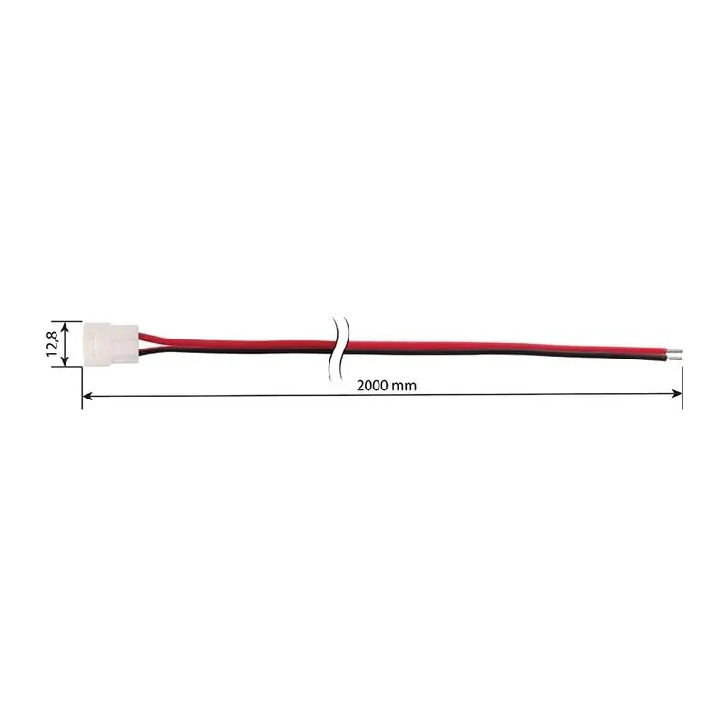 Značkový MCLED KONEKTOR PŘIPOJ. JEDNOB. LED PÁSKŮ ŠÍŘE 10MM 2 PINY D=2M ML-112.004.78.2