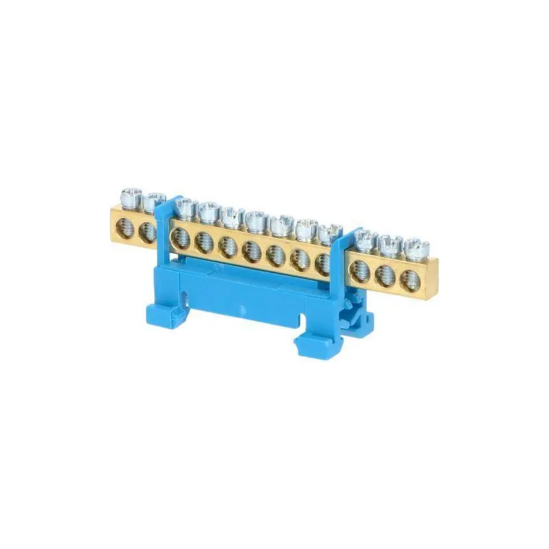 1000007 Můstek N 12 (svorkovnice 12x16mm2), nekrytý IP00, modrý, 63A, na DIN Výprodej