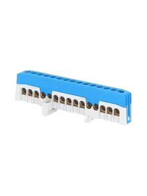 1001290 Můstek N 15-F2 (svorkovnice 15x16mm2), krytý IP20, modrý, 63A, na DIN /2020272 Ověřený