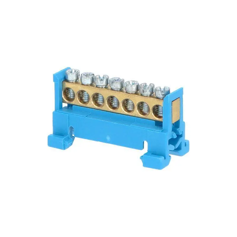 Novinka 1000011 Můstek N 7 (svorkovnice 7x16mm2), nekrytý IP00, modrý, 63A, na DIN