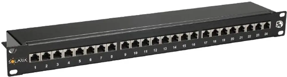 Nakupujte Hned SX24-5E-STP-BK Patch panel Solarix 24 x RJ45 CAT5E STP černý 1U SX24-5E-STP-BK