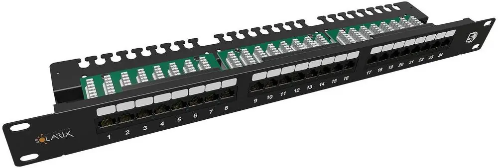 Vrácení Zdarma SX24L-5E-UTP-BK-N Patch panel Solarix 24 x RJ45 CAT5E UTP s vyvazovací lištou 1U SX24L-5E-UTP-BK-N
