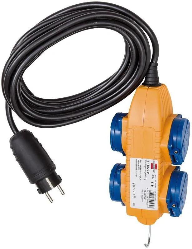 1169201 Prodlužovák 5m s powerblockem 4zásuvka H07RN-F 3G1,5 (IP44) Akce