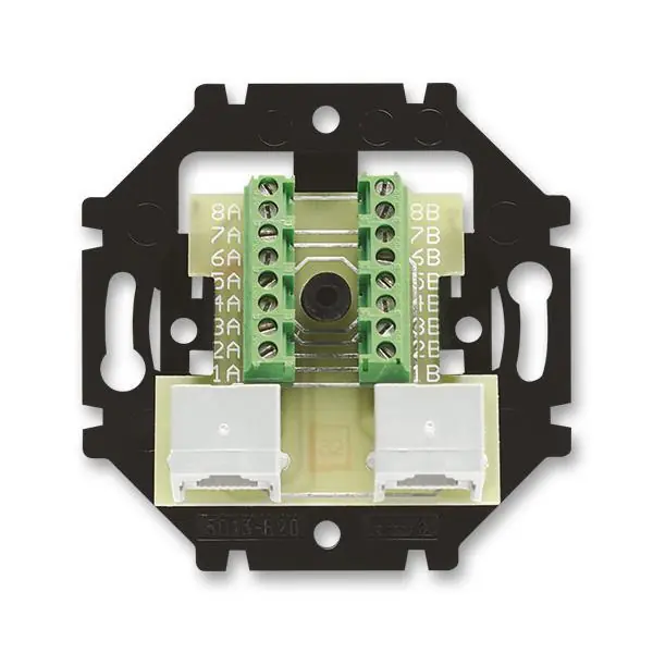 5013U-A00152 Přístroj zásuvky ISDN, průchozí, dvojnásobný Autentický